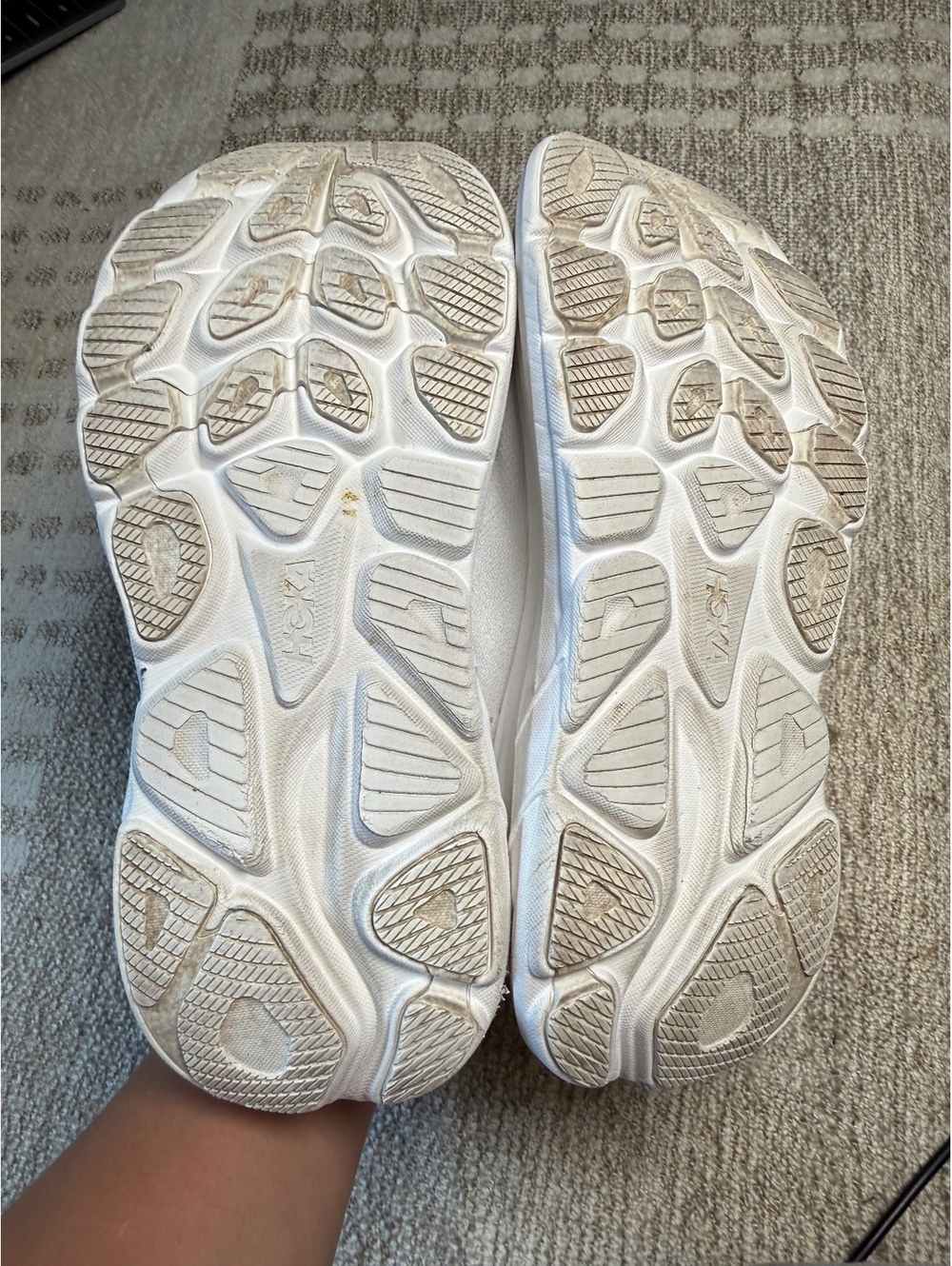 Hoka One Women's Clifton 10 White Sneakers - Picture 8 of 8